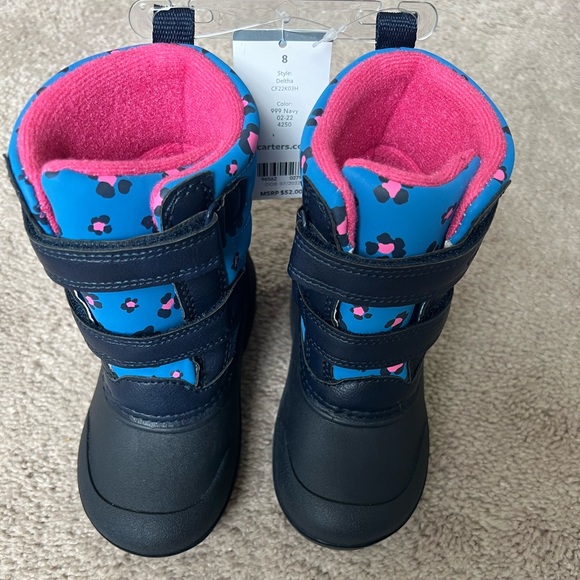 New Carters Toddler Girl Leopard Print Snowboots - Picture 8 of 14